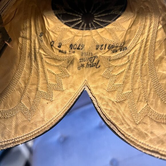 Men\'s Tony Lama Cowboy Boots Brown 8D Excellent Condition main image 4